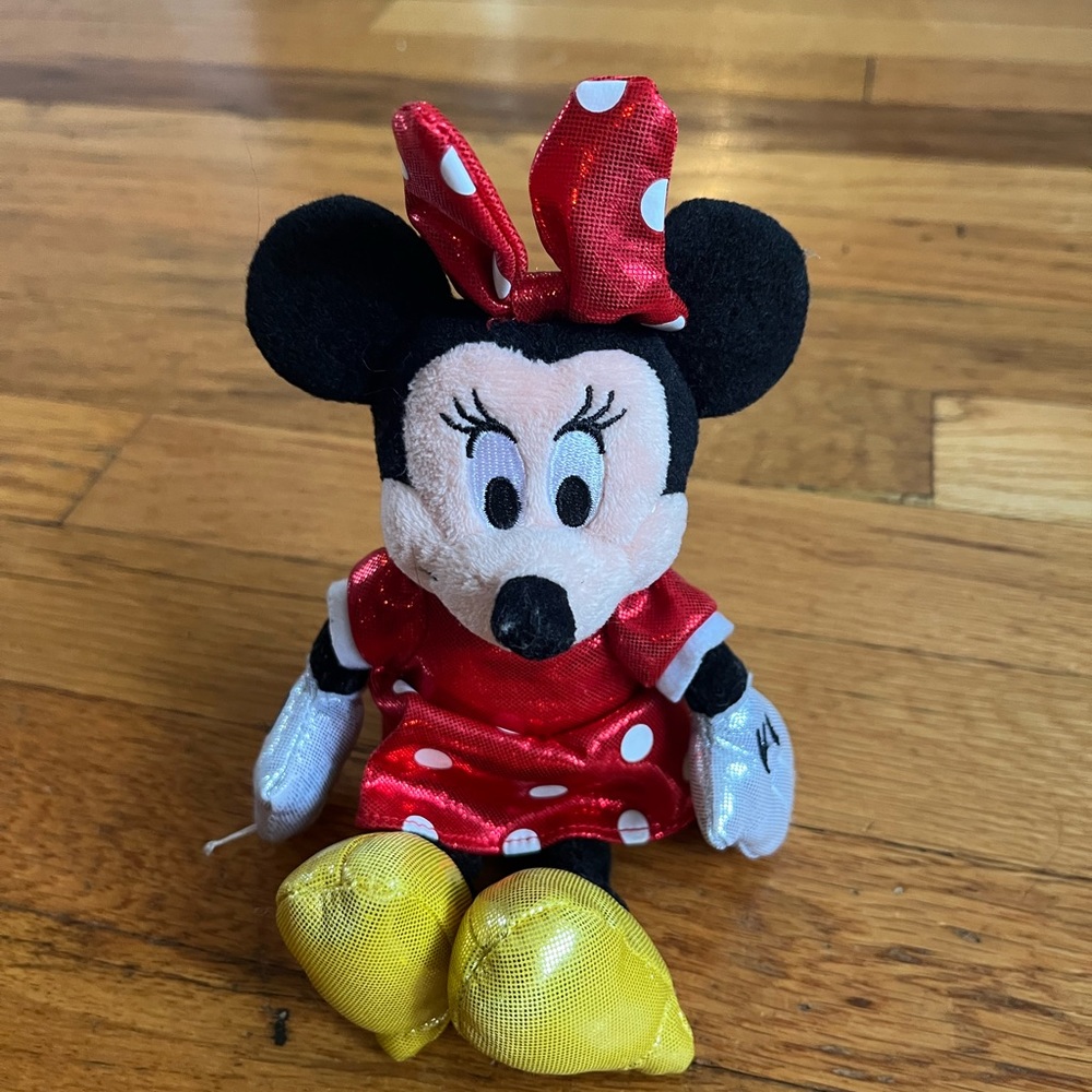 5T Minnie Mouse shirt & skirt set w/ Ty Beanie Babies Mickey Mouse & Minnie - Picture 6 of 7